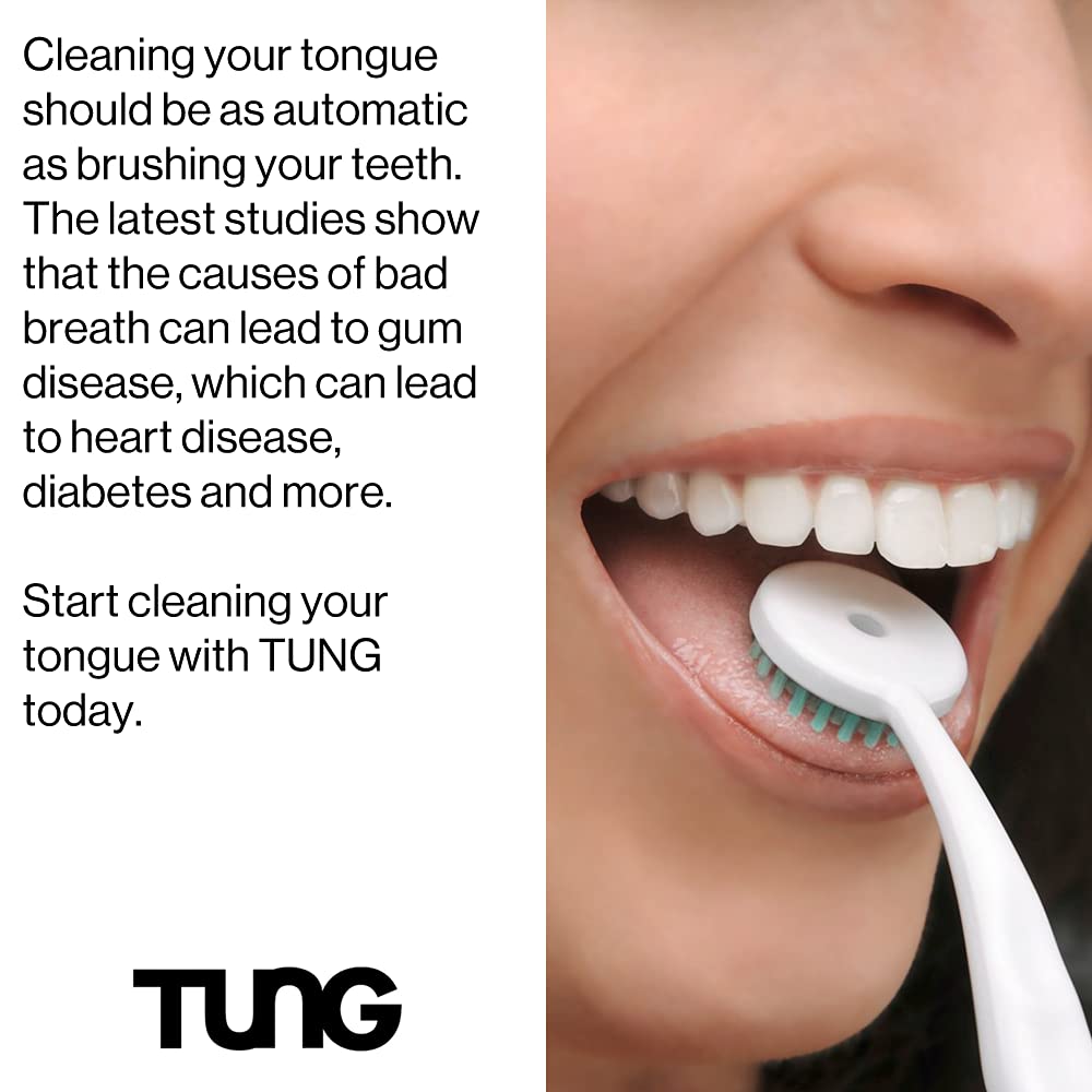 Tung Tongue Gel, Natural Mint Blast Tongue Cleaner Paste, Bad Breath Odor Eliminator, Halitosis Defense, BPA Free, USA Made (4-Pack)