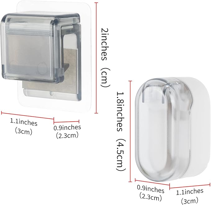 2Pack Toothbrush Holder Wall Mounted with Cover for Bathroom, Toothbrush Storage Organizer for Shower, Self Adhesive Toothbrush Hanger with Toothpaste Clip (Grey)