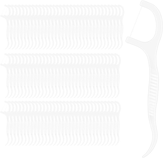 100 Count Dental Floss Picks, Easy Grip Handle Floss Picks for Teeth with Storage Box, Travel Floss Picks for Teeth Clean & Oral Care
