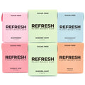 Refresh Gum, Xylitol, Natural, Sugar Free, Plastic Free, Organic Ingredients, Non GMO, Peppermint, Garden Mint, Bubble Gum, Peach & Raspberry Variety Pack, 12 Pcs, 6 Pack