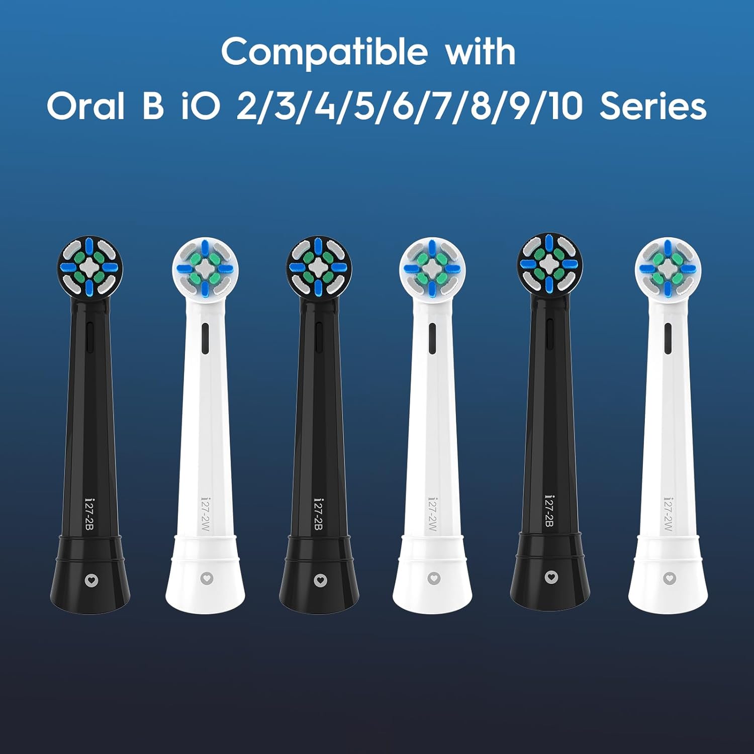 8 Pcs IO Replacement Heads Compatible with Braun Oral B IO Series Electric Toothbrush, Brush Heads ompatible with Oral B IO 2 3 4 5 6 7 8 9 10 for Teeth Clean (White)