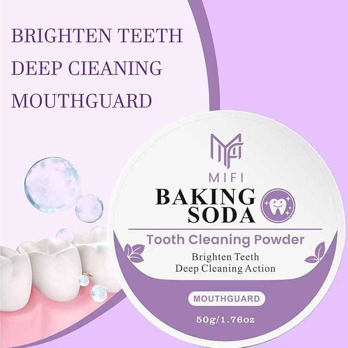 PEGO Adult Tooth Powder, Stain Remover for Teeth - Deep Cleaning Formula, Gentle & Non-Irritating, Effective Plaque Removal, Fresh Breath, Daily Oral Care for Adults (Baking Soda)