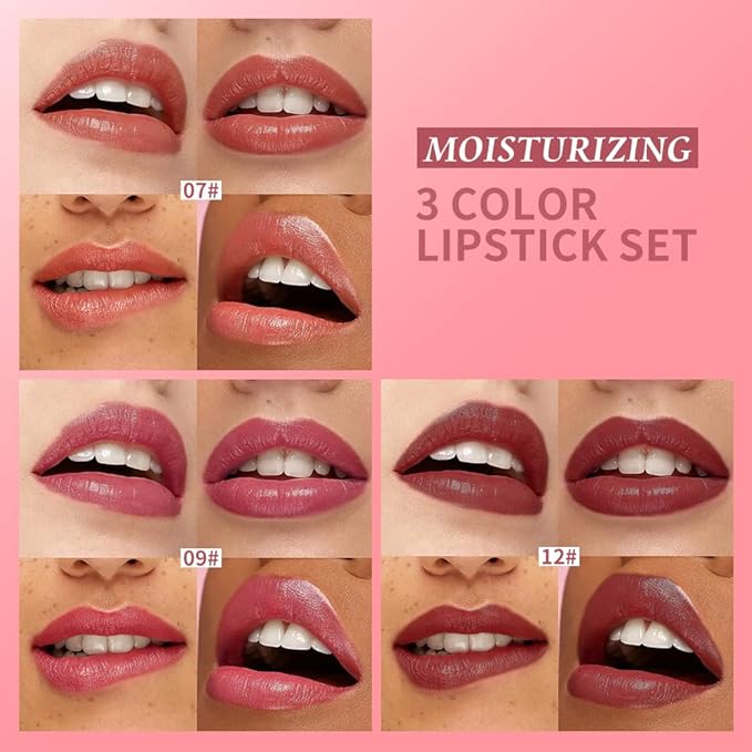 Lip Stain Hydrating High Shine – Lightweight Non-Sticky Glossy Lip Tint, Mirror Shine Moisturizing Lip Makeup for Plump & Full Lips, Long-Lasting Rich Color Lip Glaze, Soft Smooth Lip Gloss 07+09+12