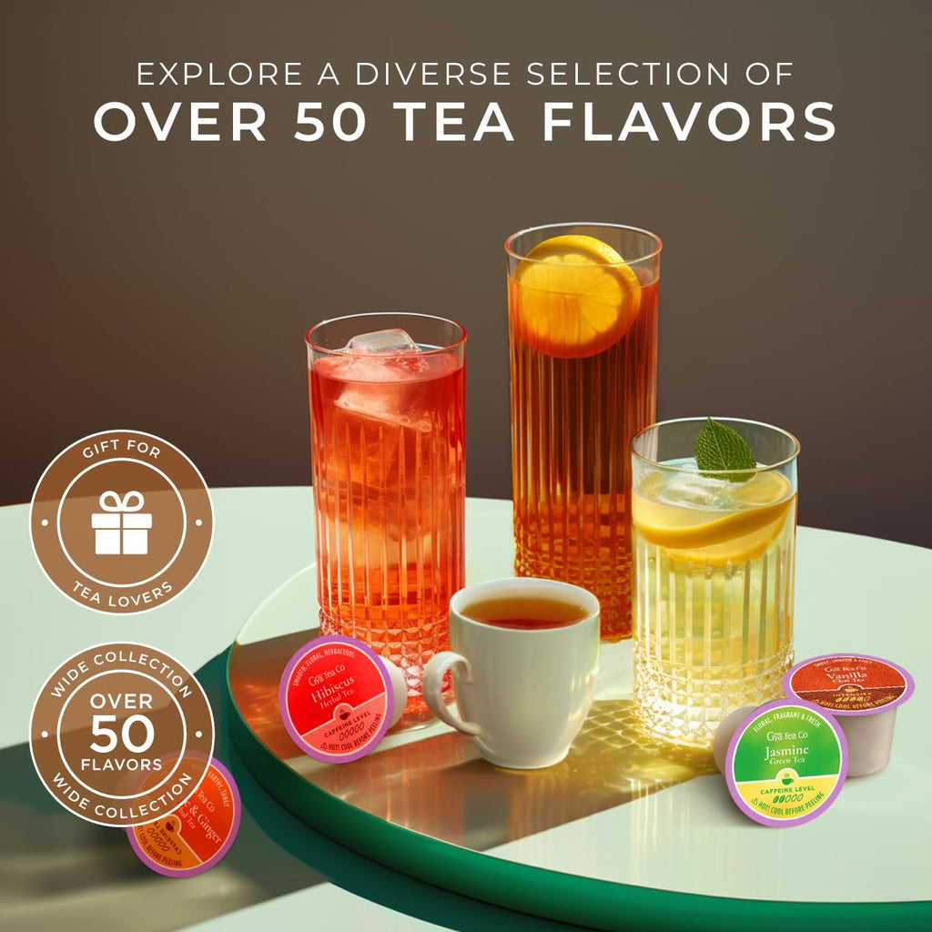 Gya Tea Co Chamomile Mint Herbal Tea Pod (16 ct) - Decaf Tea Flavorful Burst for Calming & Relaxing