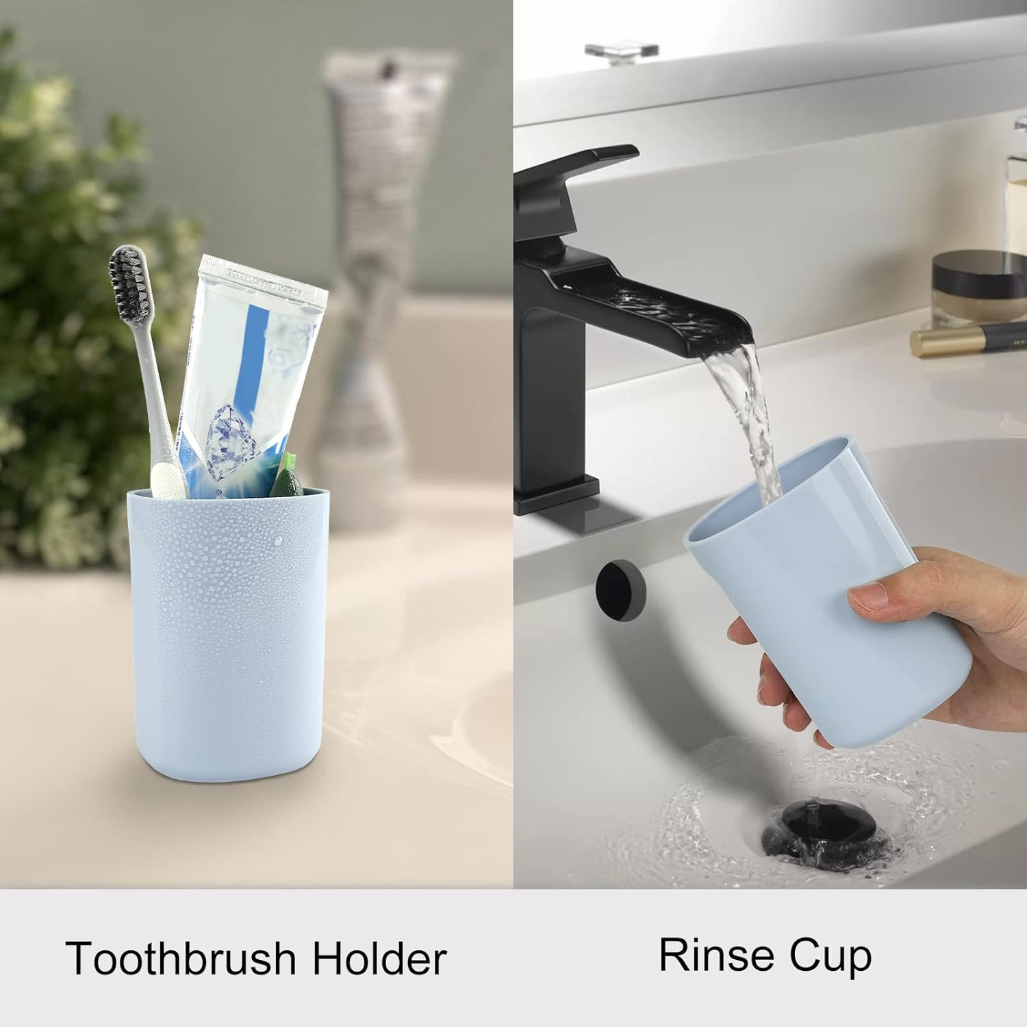 Surblue Travel Toothbrush Case Detachable Toothbrush Holder with Cover Portable Toothbrush Container for Vacation Camping Dorm Bathroom,Blue