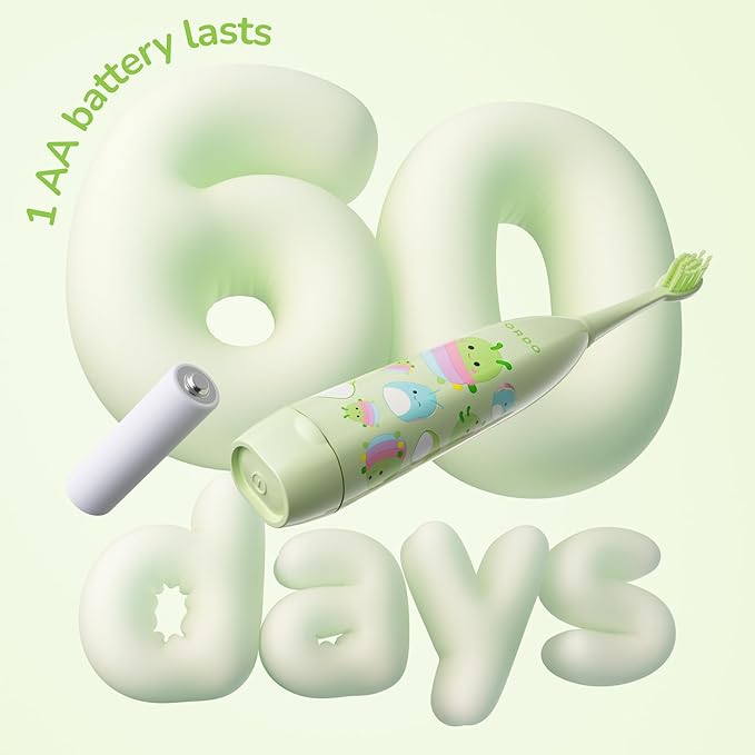 ORDO Squishmallows Toothbrush, Sonic Battery Toothbrushes for Kids, Soft Bristles, Extra Brush Head Inc, Gift for Kids Aged 4 Years and Up, Battery Included, Rutabaga