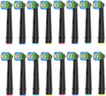 16pcs Precision Toothbrush Heads Compatible with Oral B Electric Toothbrushes, Black