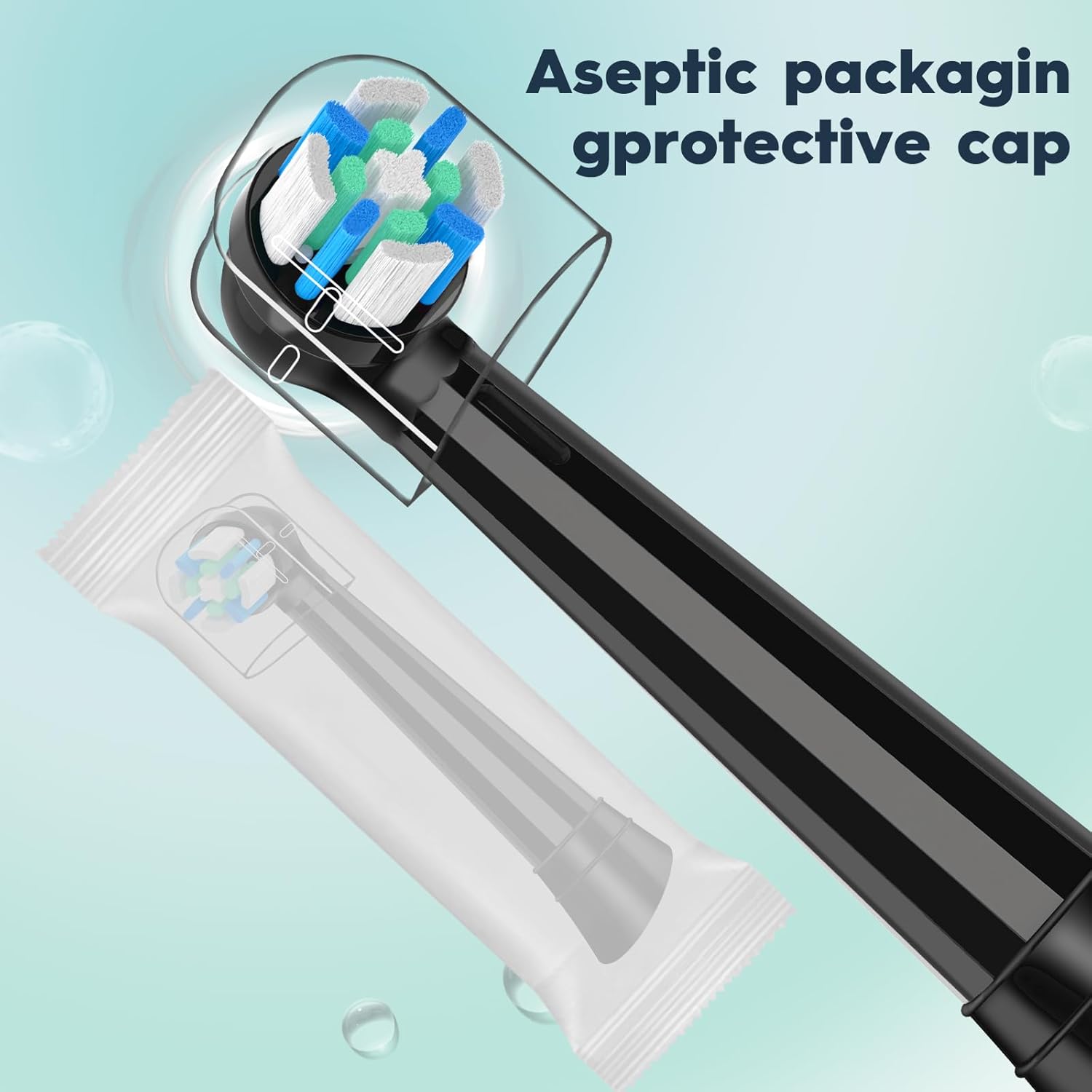 12pcs iO Replacement Heads Compatible with Oral B iO,iO Series Electric Toothbrush Heads Compatible with Oral B iO 2/3/4/5/6/7/8/9/10,Medium Bristles for Effective Plaque Removal(Black