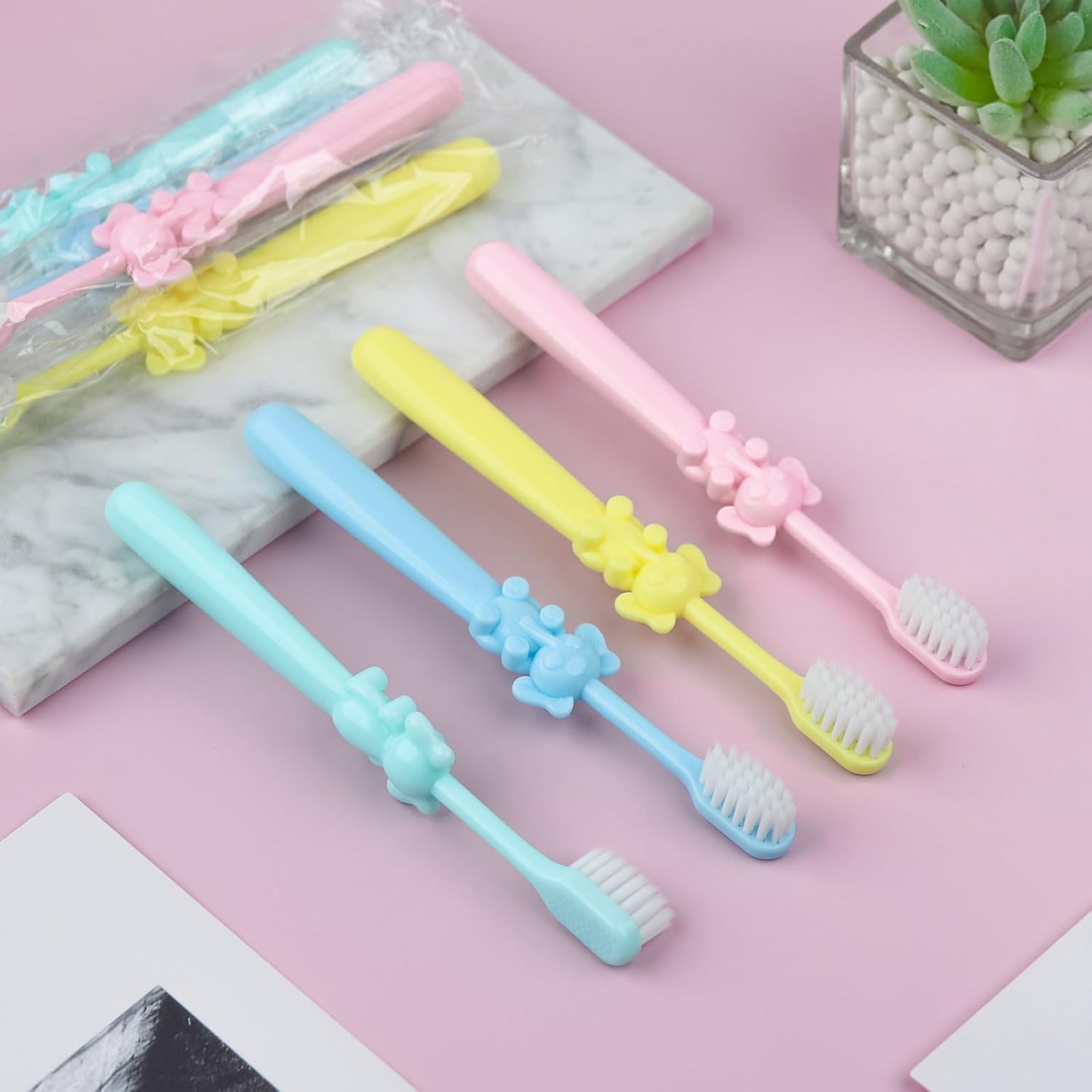 200 pcs Disposable Kids Toothbrushes Bulk Individually Wrapped Toothbrushes,Kids Toothbrush for Age 2+ Toddler Children Toothbrush Set Soft Bristles Boys Girls