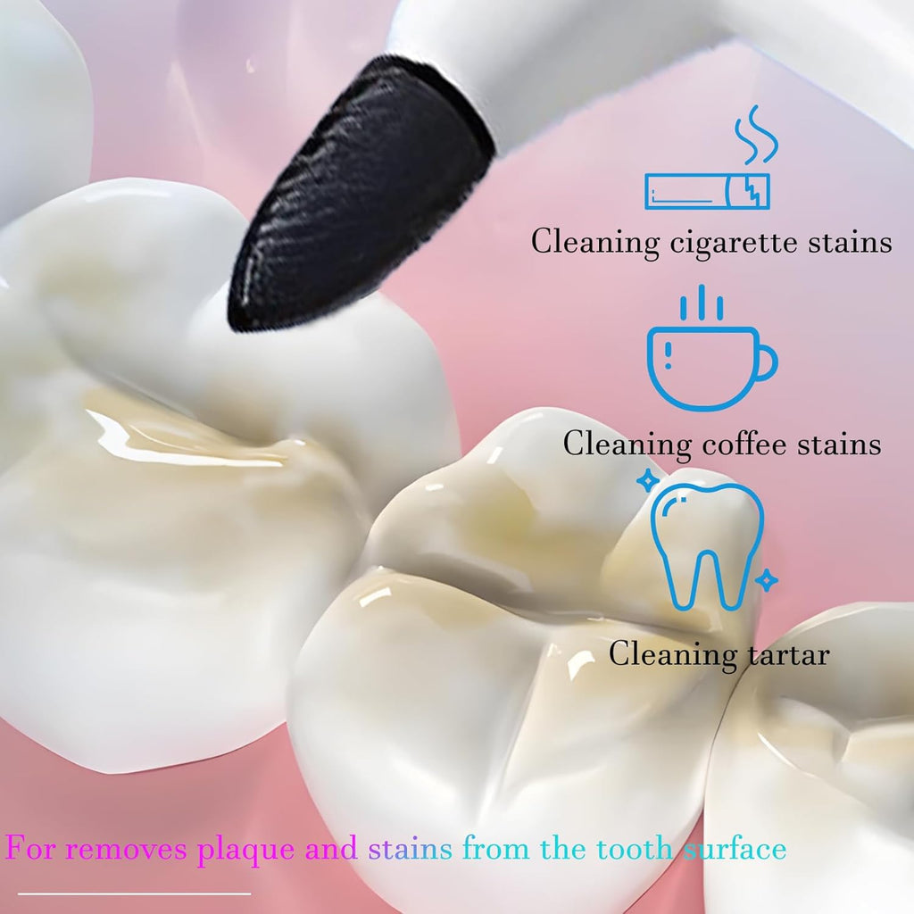 3Pcs Teeth Stain Remover,Tooth Stain Eraser,Tartar Eraser Polisher,Dental Plaque Tool,Eraser for Coffee Stain Teeth Whitening Cleaning Polishing Kit (white)