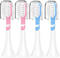 Kids Toothbrush Heads Compatible with Electric Philips Sonicare Handle 6032/94 6321 6340 6042 6320 6330, Replacement Heads Compact for Child 3-7 Years Old, Mini Brush Heads with Caps, Pink&Blue 4 Pack