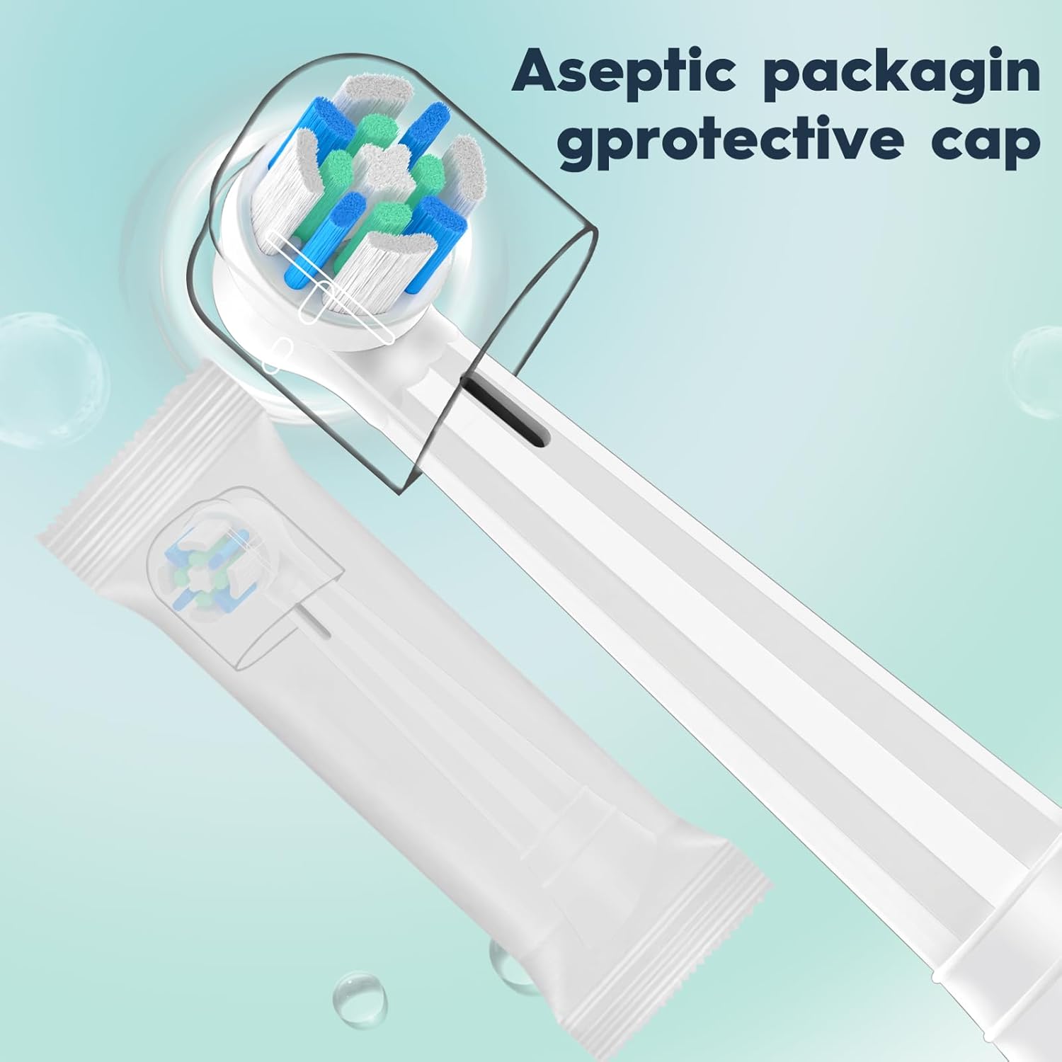 6 pcs iO Replacement Heads Compatible with Oral B iO,iO Series Electric Toothbrush Heads Compatible with Oral B iO 2/3/4/5/6/7/8/9/10,Medium Bristles for Effective Plaque Removal(White)