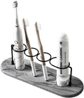 Toothbrush Holders for Bathroom, Metal Toothbrush Organizer with Diatomite Base, Water Absorption Quick Drying Bathroom Organizers and Storage,for Electric Toothbrush,Toothpaste,Razor,Makeup.