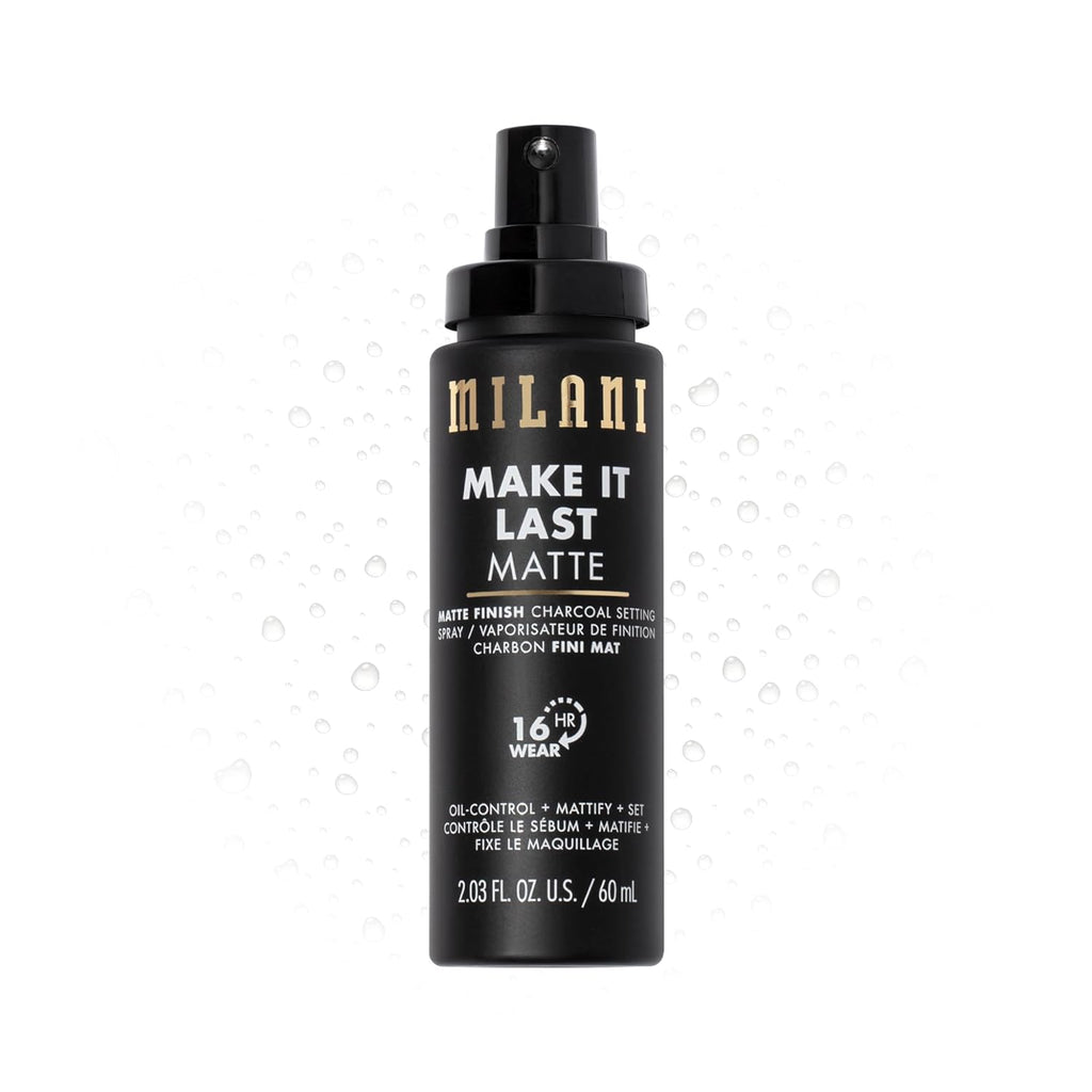 Milani Setting Spray + Primer, Make It Last Matte- Oil Absorbing Charcoal Formula to Control Shine, Matte Finish Setting Spray for Makeup and Primer for Oily Skin, Prime +Correct + Set, 2.03 Fl. Oz