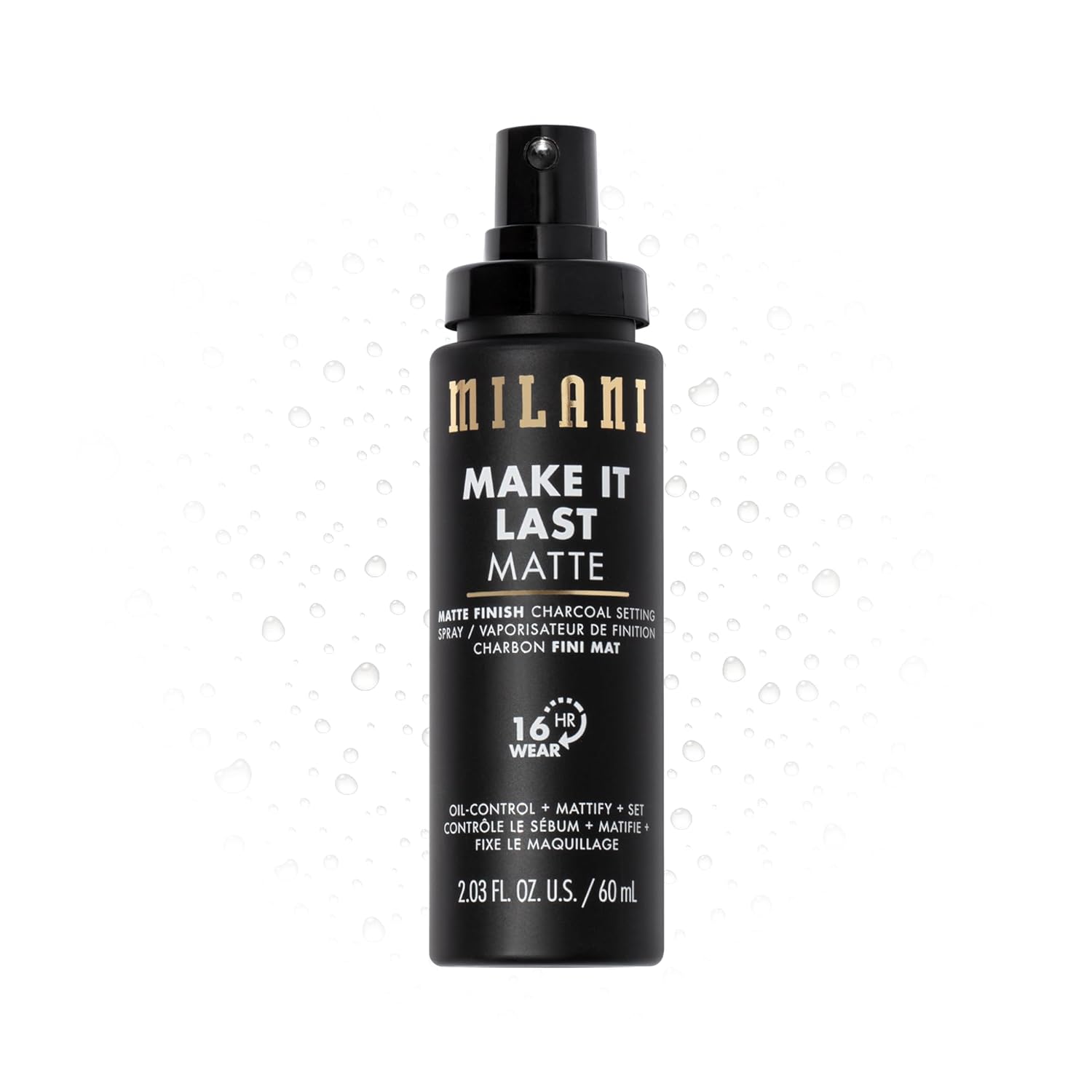 Milani Setting Spray + Primer, Make It Last Matte- Oil Absorbing Charcoal Formula to Control Shine, Matte Finish Setting Spray for Makeup and Primer for Oily Skin, Prime +Correct + Set, 2.03 Fl. Oz