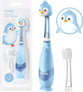 Papablic Toddler Sonic Electric Kids Toothbrush for Ages 1-3 Years, Baby Electric Toothbrush with Cute Penguin Cover and Smart LED Timer, 2 Brush Heads (Pippin)