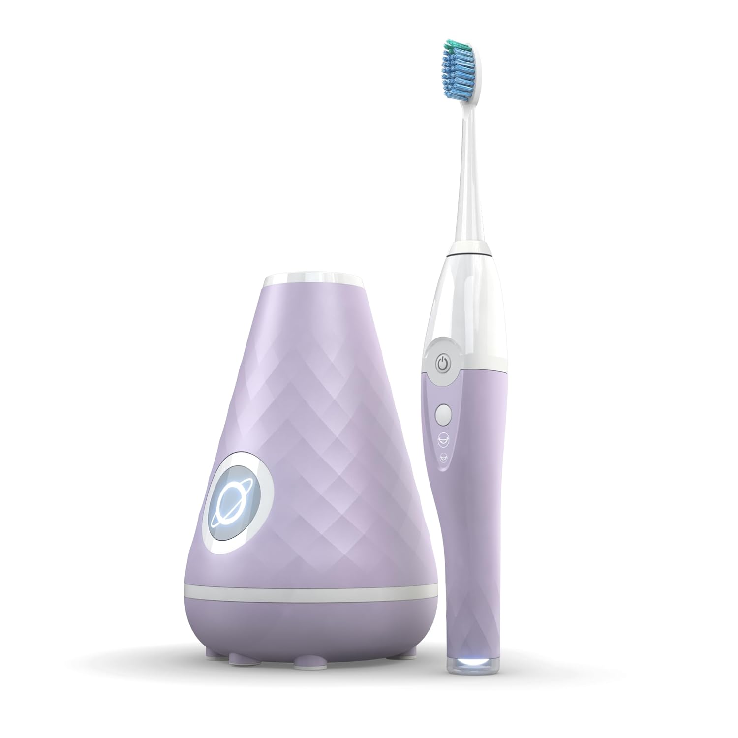TAO Clean UV Sanitizing Sonic Toothbrush and Cleaning Station, Electric Toothbrush, Dual Speed Setting, Lilac Bliss