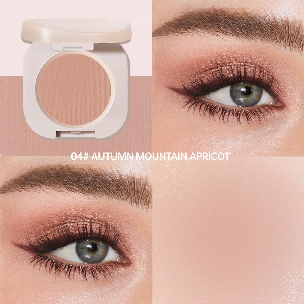 Pearlescent mini Eyeshadow Highly Pigmented Blend Matte & Shimmer EyeShadow,Cream Moisturizing Waterproof&Long Lasting Eye Makeup Natural Luminous Makeup Look (B04, 1 Count (Pack of 1))