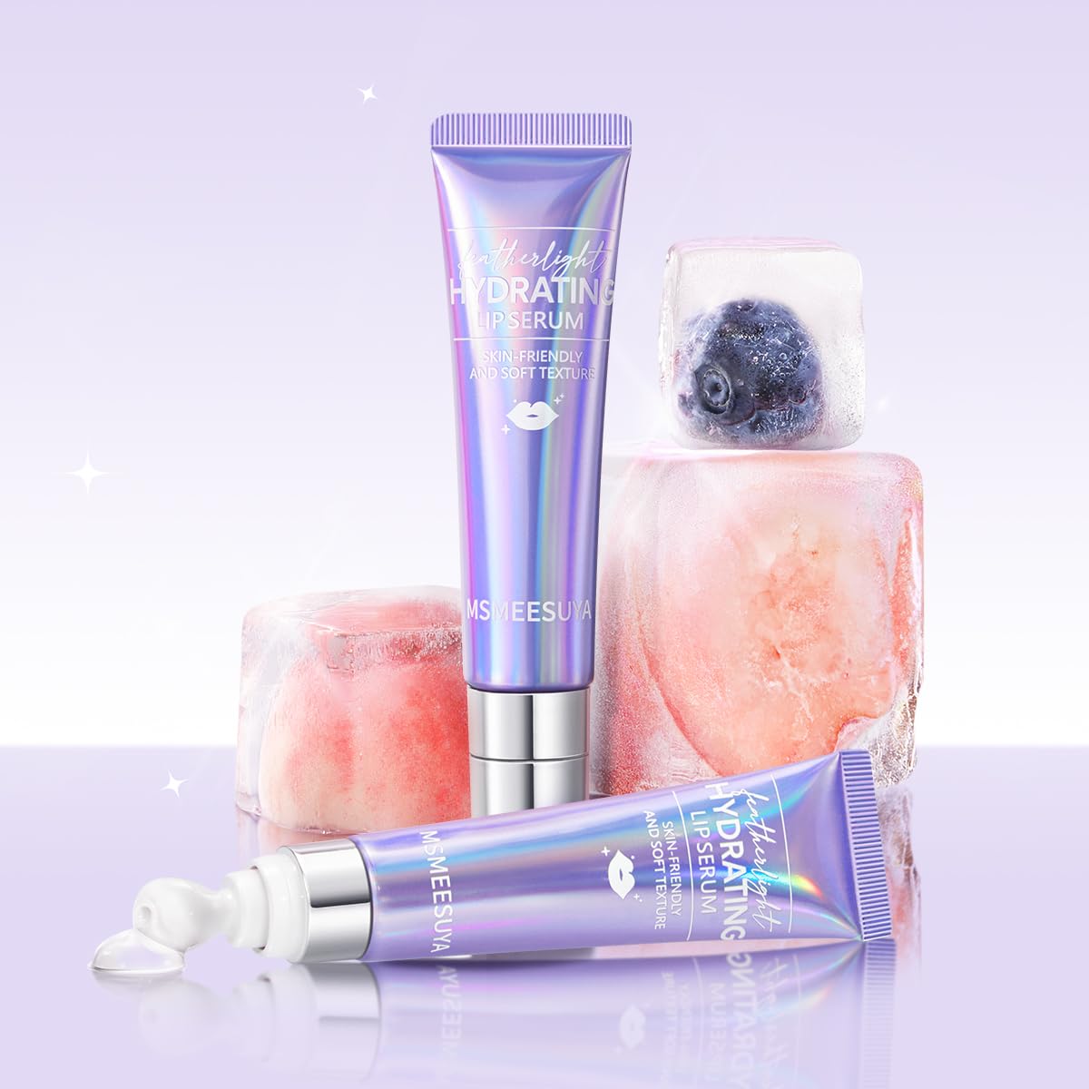 Lip Balm & Serum for Dry Lips, Featherlight Hydrating Balm, Non-Sticky Lip Moisturizer for Smooth & Glossy Lips, 2-Pack (0.5oz Each)