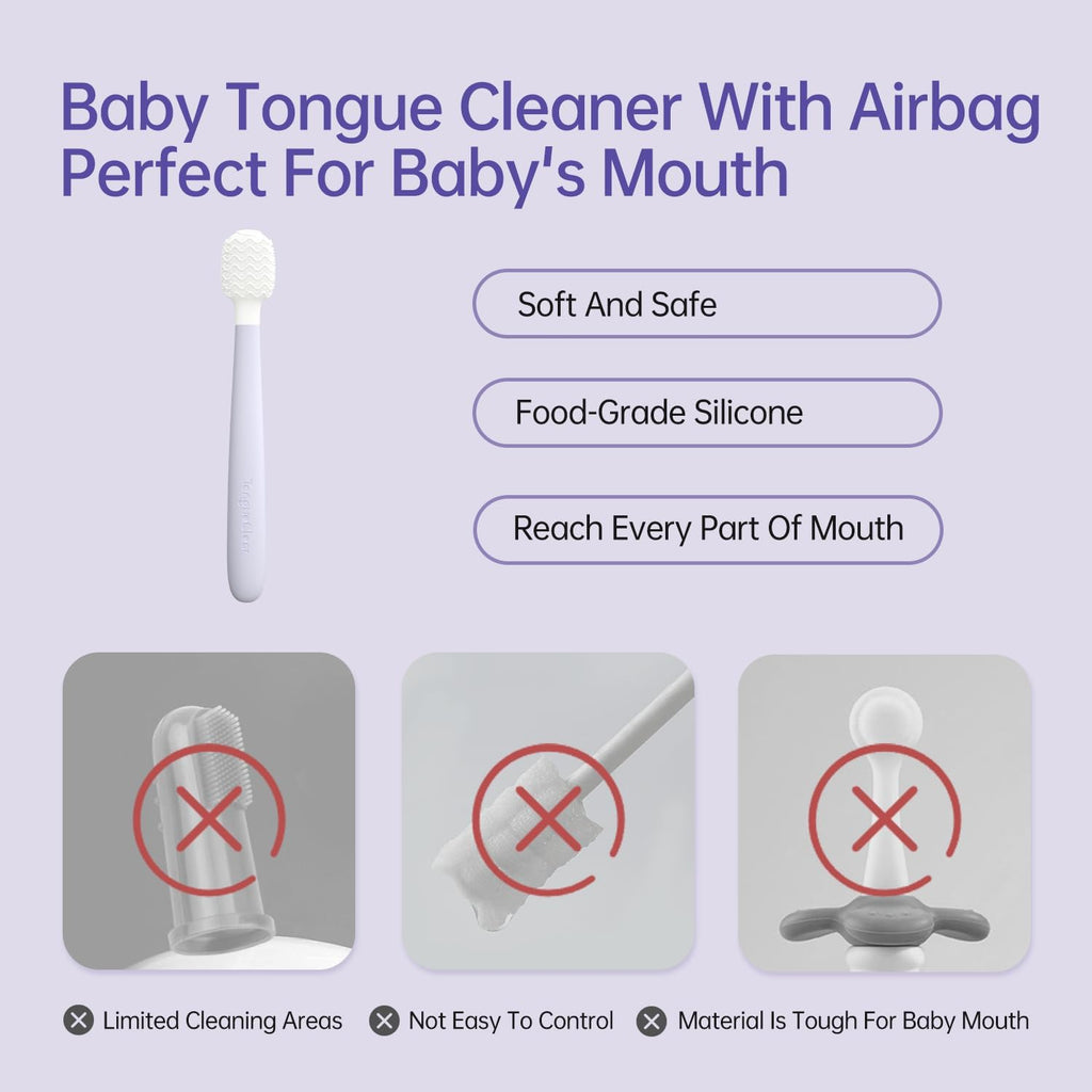 Kids Tongue Scraper, Tongue Cleaner for Infant & Newborn, Baby Oral Cleaner Newborn, Toddler Toothbrush for Tooth Mouth Gum Clean, Infant Toothbrush Oral Cleaning Stick…