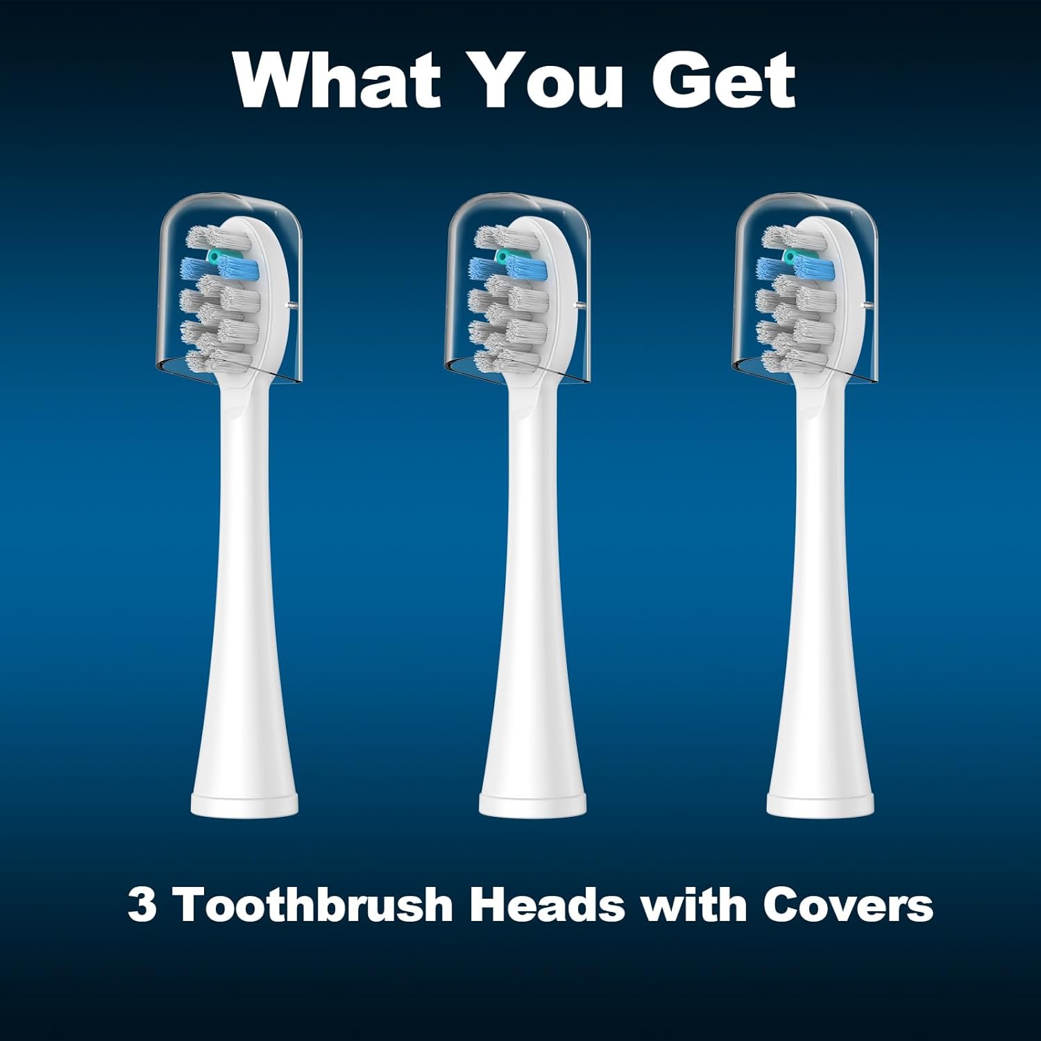 3 Pack Toothbrush Replacement Heads Compatible with WaterPik Sonic Fusion 2.0, FitMount Flossing Brush Head Fit for Water-Pic SF-01 SF-02 and 2.0 SF-03 SF-04