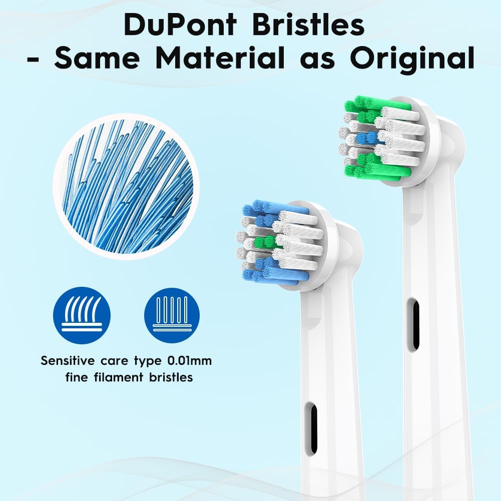 Replacement Toothbrush Heads Compatible with Oral B Pro 1000 Electric Toothbrush,Replacement Brush Heads Refill for Genius X,Smart 1500,Pro 5000,20 Count