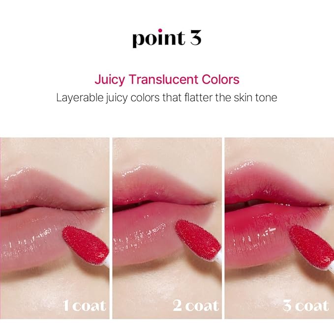 ETUDE Glow Fixing Tint #4 Chilling Red | Non-Sticky Glossy Shine Lip Stain | Fills up with Comfortable Moisture | Tints for Dry Lips