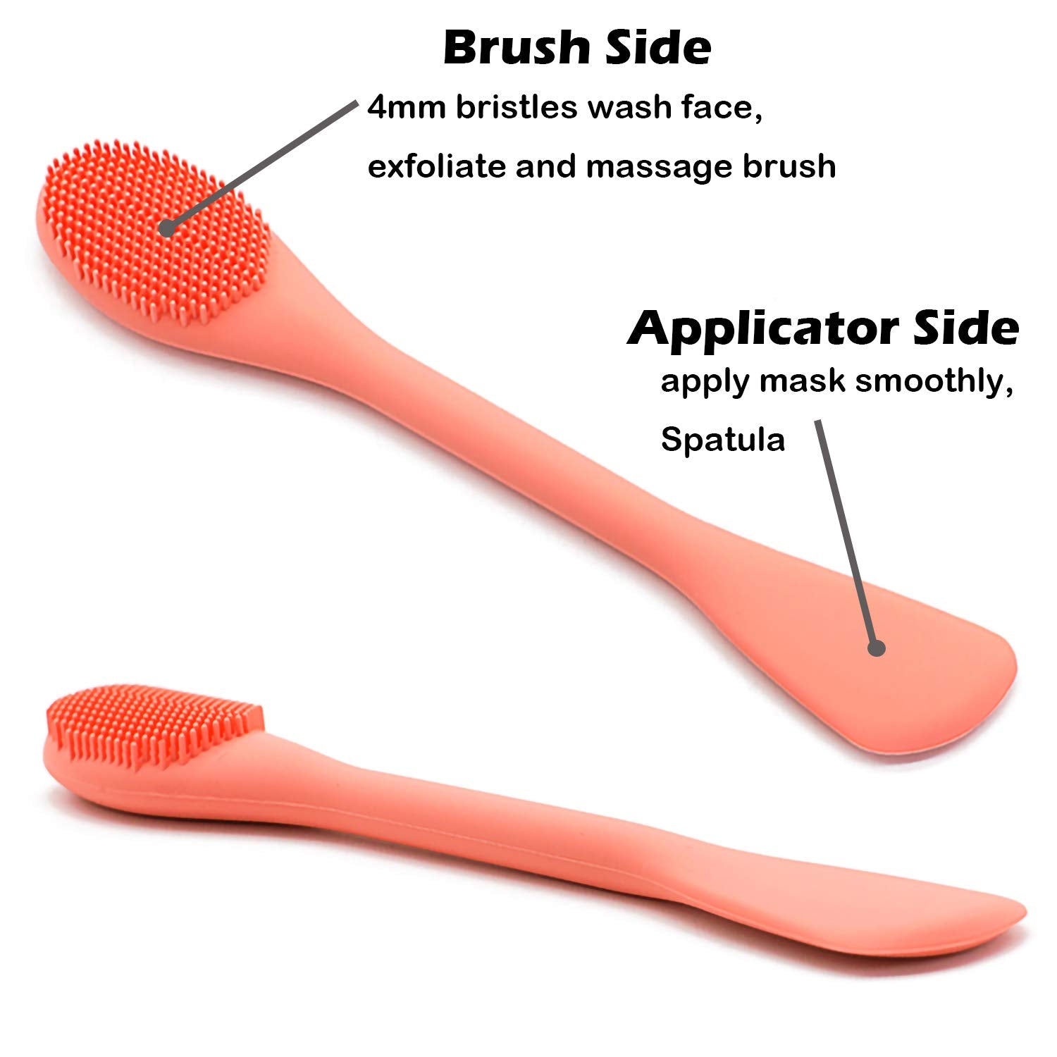 Silicone Face Mask Brush, Face Scrubber for Gentle Exfoliating & Hairless Moisturizers Applicator Tools for Apply Mud, Clay, Charcoal Mixed Mask, Cream, Lotion