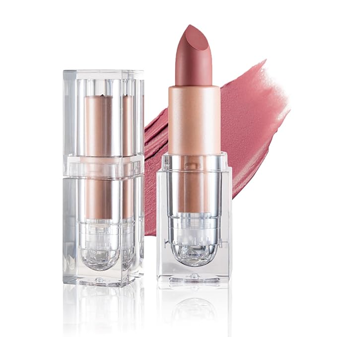 Matte Nude Lipstick Velvet Lip Gloss Non-Fading Non-Sticky Cup Nude Lipstick Matte Lip Stain Long Lasting Waterproof Lipstick for Women Girls Daily Lip Makeup-604 Dolce Vita