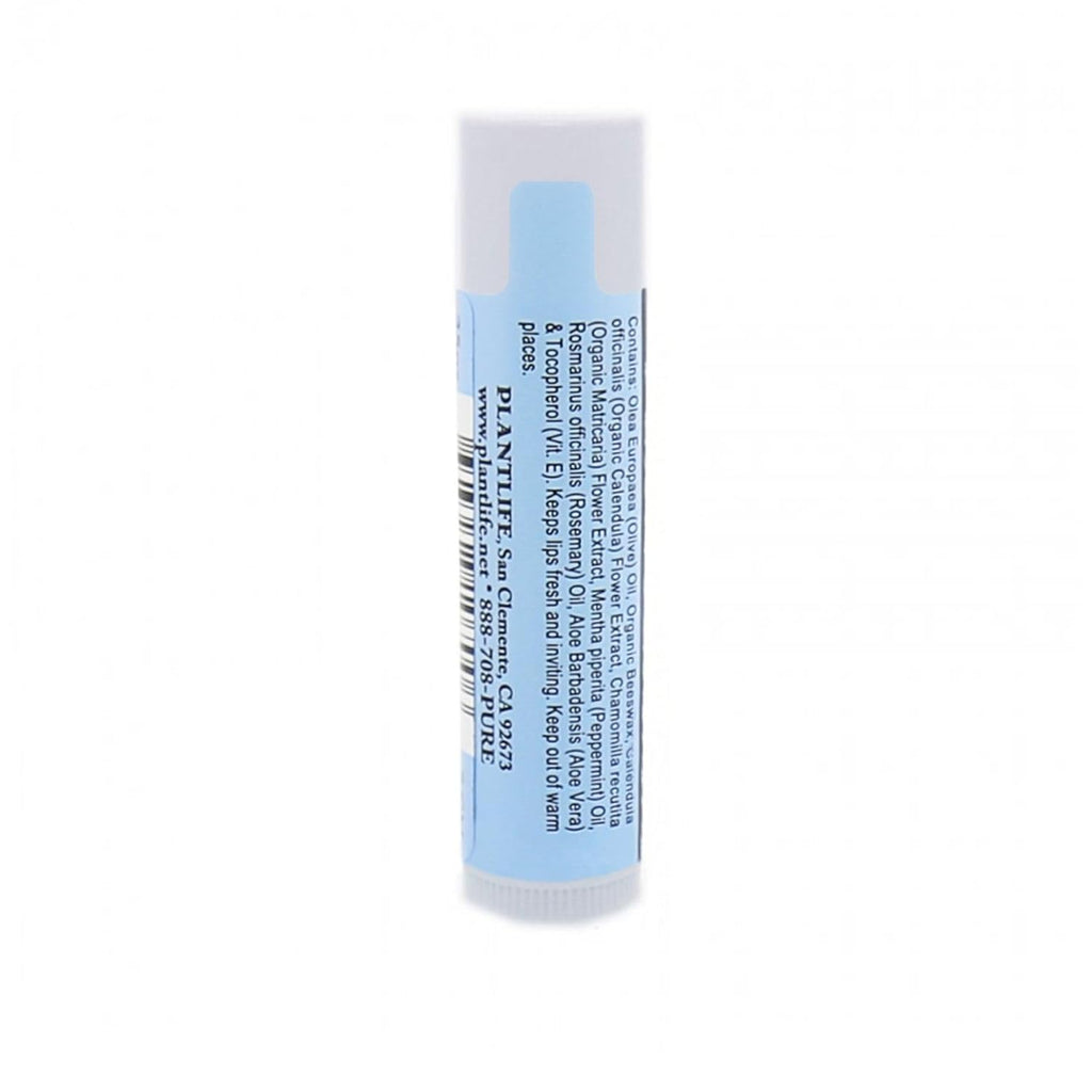 Plantlife Peppermint Lip Balm 2 Pack - Organic Made with Beeswax, Calendula & Chamomile - Soothing Balm for Chapped Lips - Moisturize Lips & Works on Minor Cuts - Made in California