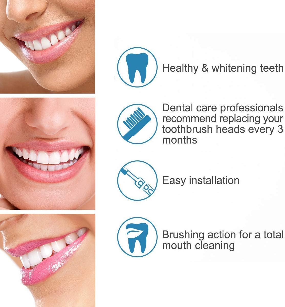 Replacement Toothbrush Heads for Oral B Electric Precision Clean Compatible with Oralb Brush Heads - 16 Pack