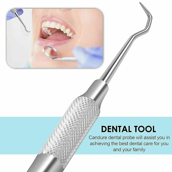 Professional Dental Tools - Dental Pick, Dental Scaler for Tartar Plaque Remover Tooth Cleaner Teeth Scraper Dentist Hygienist Kit Sickle Scaler Teeth Cleaning Set Stainless Steel 1 Pc By Krisp Beauty