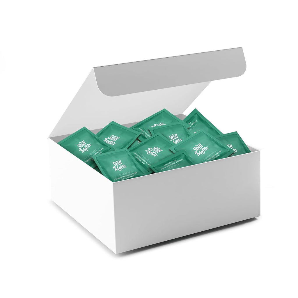 Stall Mates Wipes - Flushable Wipes | Individually Wrapped | Travel Friendly | Unscented with Vitamin-E & Aloe | (90 on-the-go singles) BULK PACK