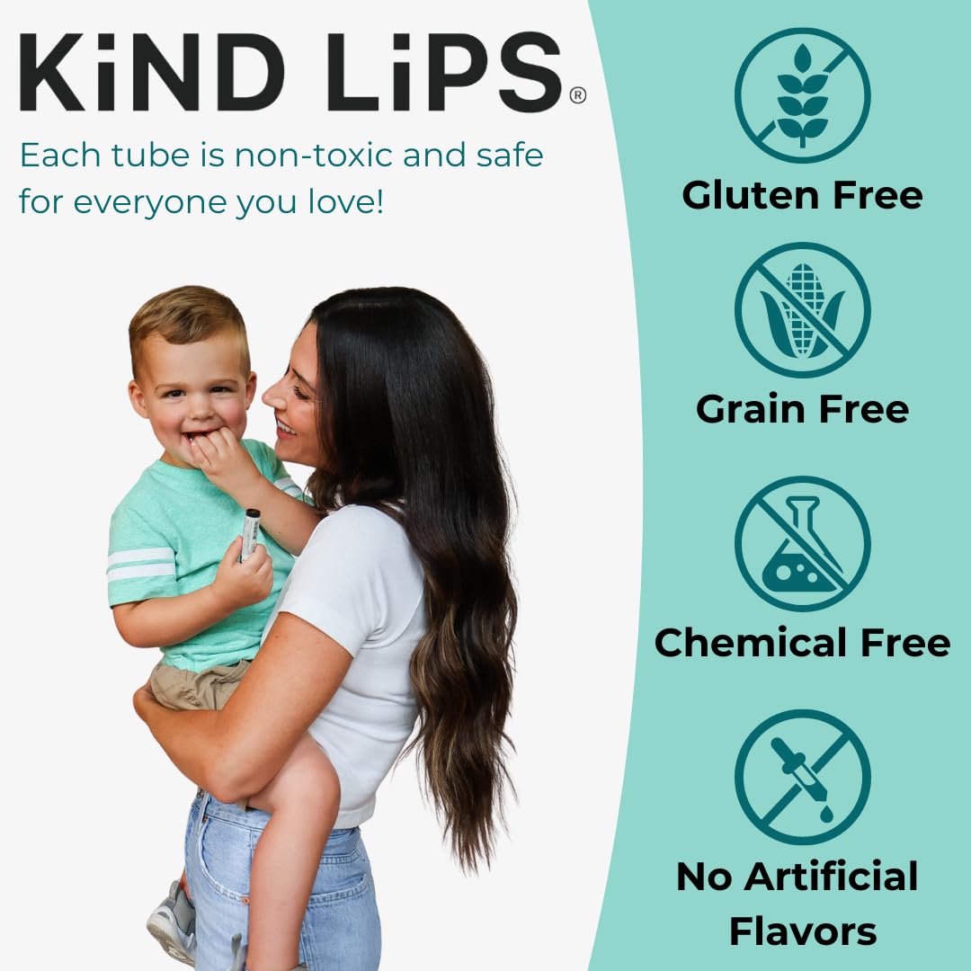 Kind Lips Organic Watermelon Lip Balm 2-Pack – Natural Moisturizing Chap stick Alternative – Gluten Free, Grain Free, Made in USA – Hydrating Lip Care with Organic Oils & Beeswax