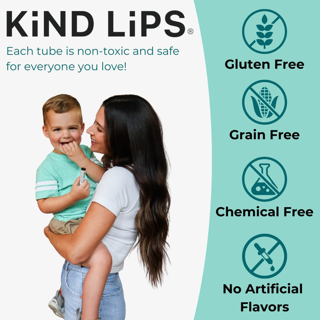 Kind Lips Vanilla Lemon Lip Balm 5-Pack - USDA Organic, Natural Chapstick Alternative for Dry Lips | Gluten-Free, Cruelty-Free