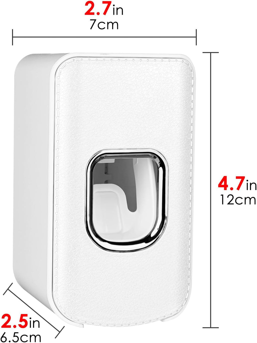 2 Slot Plastic Toothbrush Holder and Toothpaste Dispenser Wall Mounted, Automatic Toothpaste Squeezer, 2 in 1 Tooth Brush Toothpaste Organizer for Shower (White)