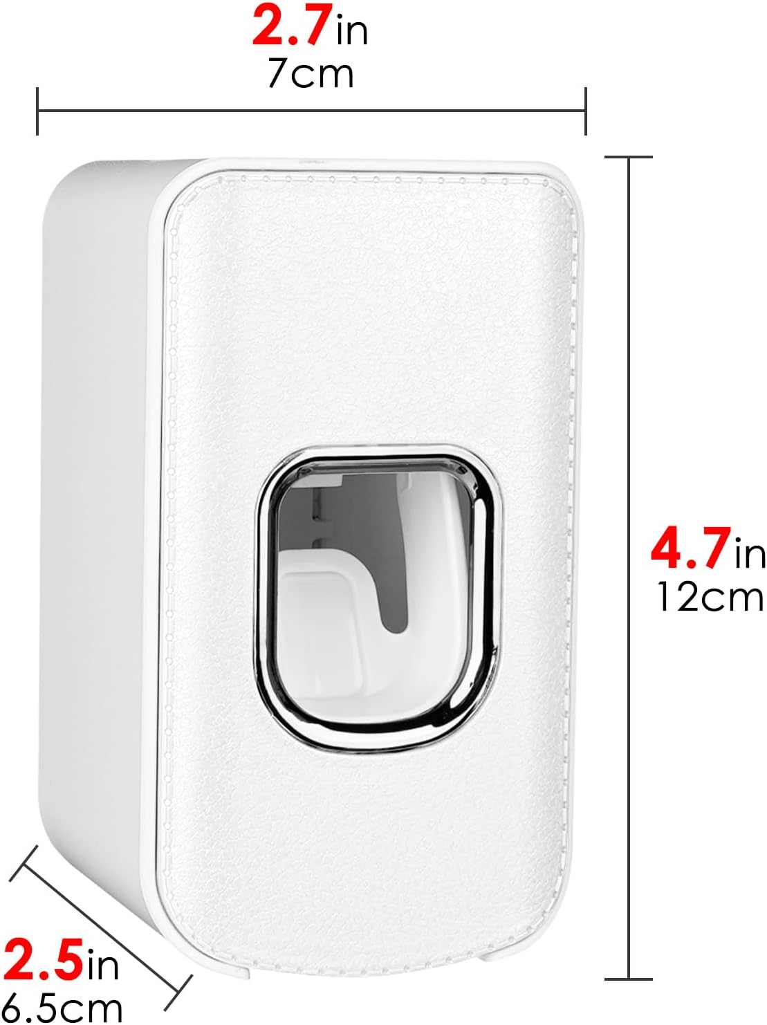 2 Slot Plastic Toothbrush Holder and Toothpaste Dispenser Wall Mounted, Automatic Toothpaste Squeezer, 2 in 1 Tooth Brush Toothpaste Organizer for Shower (White)