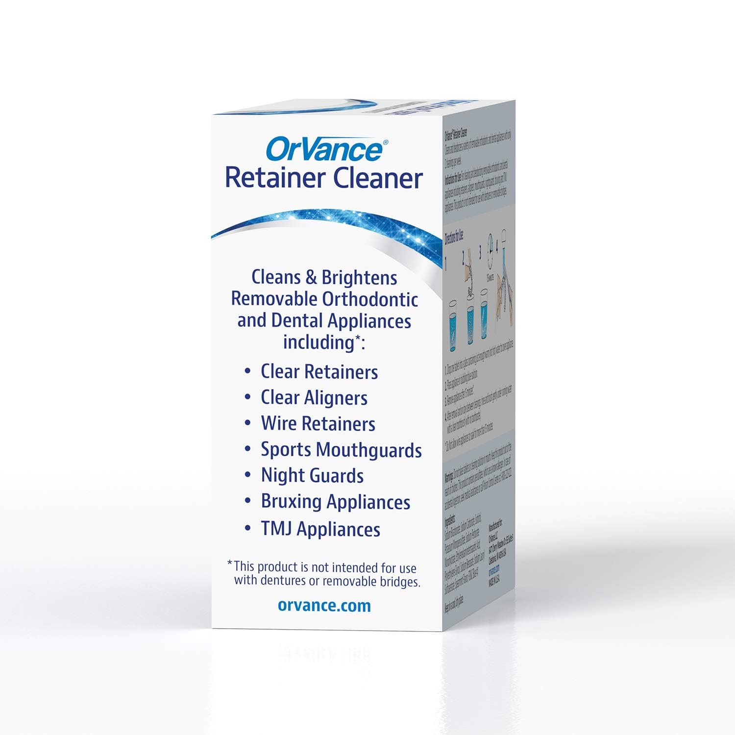 OrVance Retainer Cleaner Tablets (6 Month Supply) | Only 2 Cleanings Per Week Required | Removes Odors, Stains, Plaque for Invisalign, Mouth/Night Guards, and Removable Orthodontic Appliances