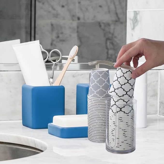 [300 Pack] 5 oz Mini Paper Cups, Small Mouthwash Disposable Bathroom Cups 5 Ounce for Supermarket, Birthday Party, Travel, Events, Picnic, BBQ