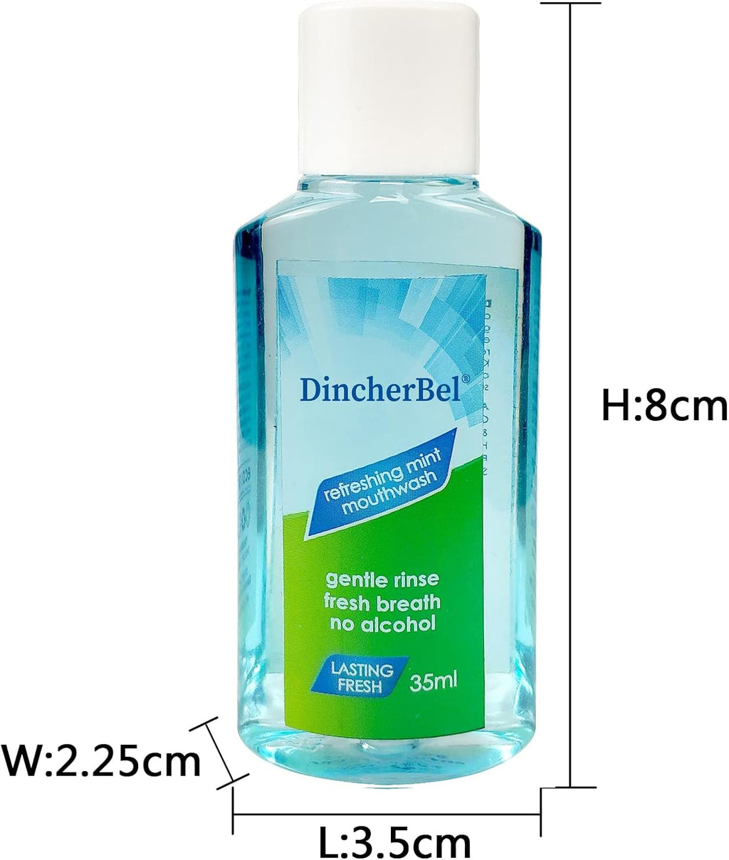 Mouthwash Travel Size, Portable Original Mint Mini Mouthwash Bulk, 35ml/1.2oz (24Pack, Mint)