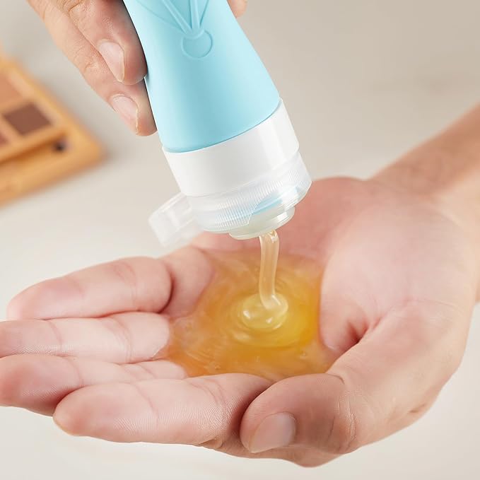 INSFIT Travel Bottles for Toiletries, TSA Approved 3oz Travel Size Containers, BPA Free Leak Proof Squeezable Silicone Tubes for Shampoo Conditioner Lotion Soap with Labels