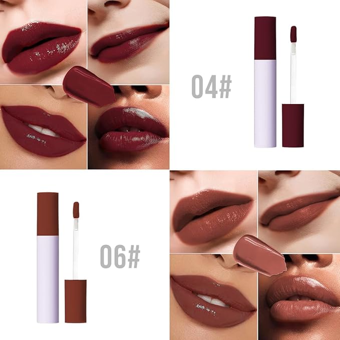 Nourishing High-Shine Lip Gloss Set,Hydrating & Moisturizing Lip Tint, Non-Sticky, Long-Lasting Glossy Lip Stain,Softens & Plumps Lips for Smooth,Gentle Formula for Dry Lips,04+06