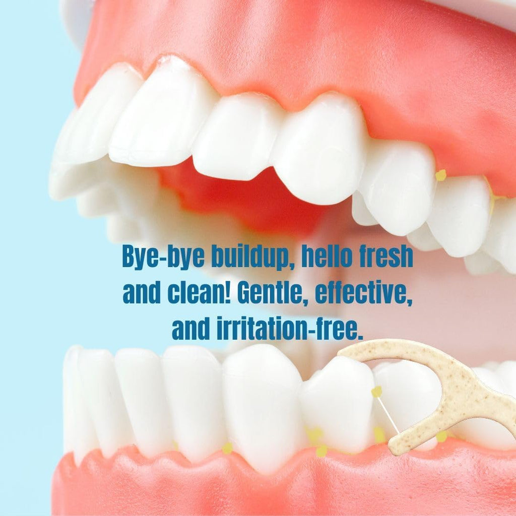 Plant Based Floss Picks(220pcs) with Travel Case- Planet-Friendly Thin Single Thread Dental Picks, Shred-Resistant- Easy Glide for Plaque Removal & Gentle on Gum -Oral Care for Adults & Kids