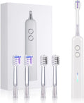Electric Toothbrush for Adults Sonic Vibration Deep Mouth Cleaning Teeth Whitening Free 4 Toothbrush Heads Super Soft Bristles 3 Modes 90 Days Lifespan IPX7 Waterproof (Color Available)