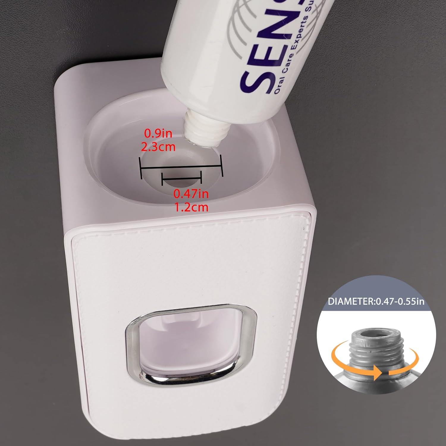 2 Slot Plastic Toothbrush Holder and Toothpaste Dispenser Wall Mounted, Automatic Toothpaste Squeezer, 2 in 1 Tooth Brush Toothpaste Organizer for Shower (White)