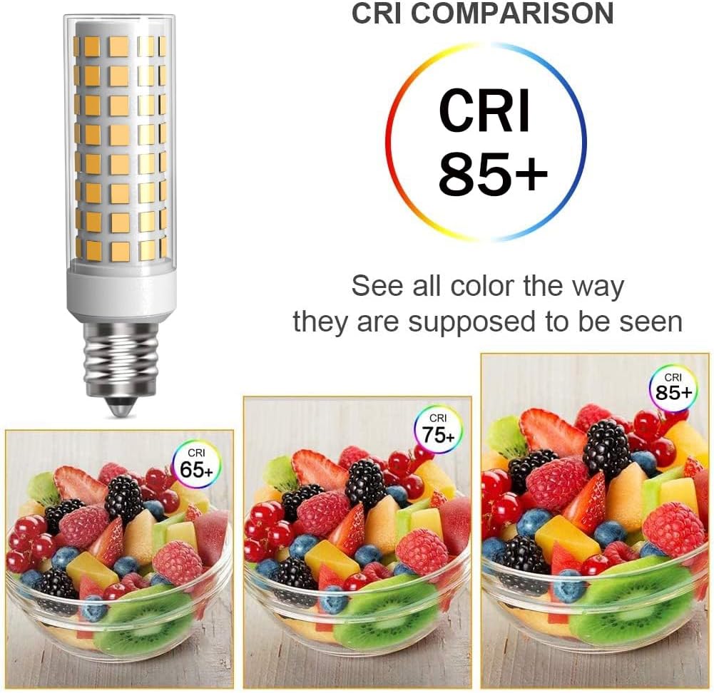 3 Pack E12 LED Candelabra C7 Chandelier C37 Fan Light Bulbs Kx-2000 Bulbrite Replacement, 7W Equivalent to 70W Incandescent, 700LM AC120V (Warm White 3000K)