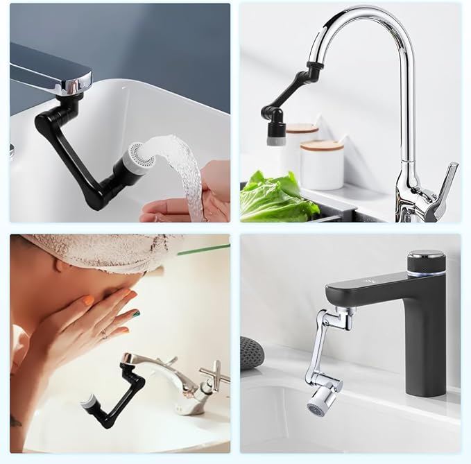 1080 Swivel Faucet Extender - M22 to FM G1/2, FM20, M24, M22 Converters for Sink & Filter Extension, Aerator