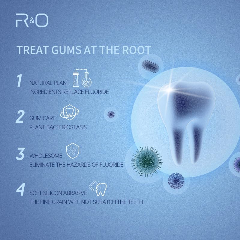 R&O Ageratum Whitening Toothpaste with Bamboo Charcoal, 3.53 oz - Great for Teeth Whitening, Reduces Plaque, Removes Stubborn Stains, Promotes Oral Health, Long - Lasting Fresh Breath (1)