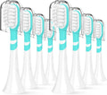Kids Toothbrush Heads Compatible with Electric Philips Sonicare Handle 6032/94 6321 6340 6042 6320 6330, Replacement Heads Compact for Child 3-7 Years Old, Mini Brush Heads with Caps, 8 Pack Green