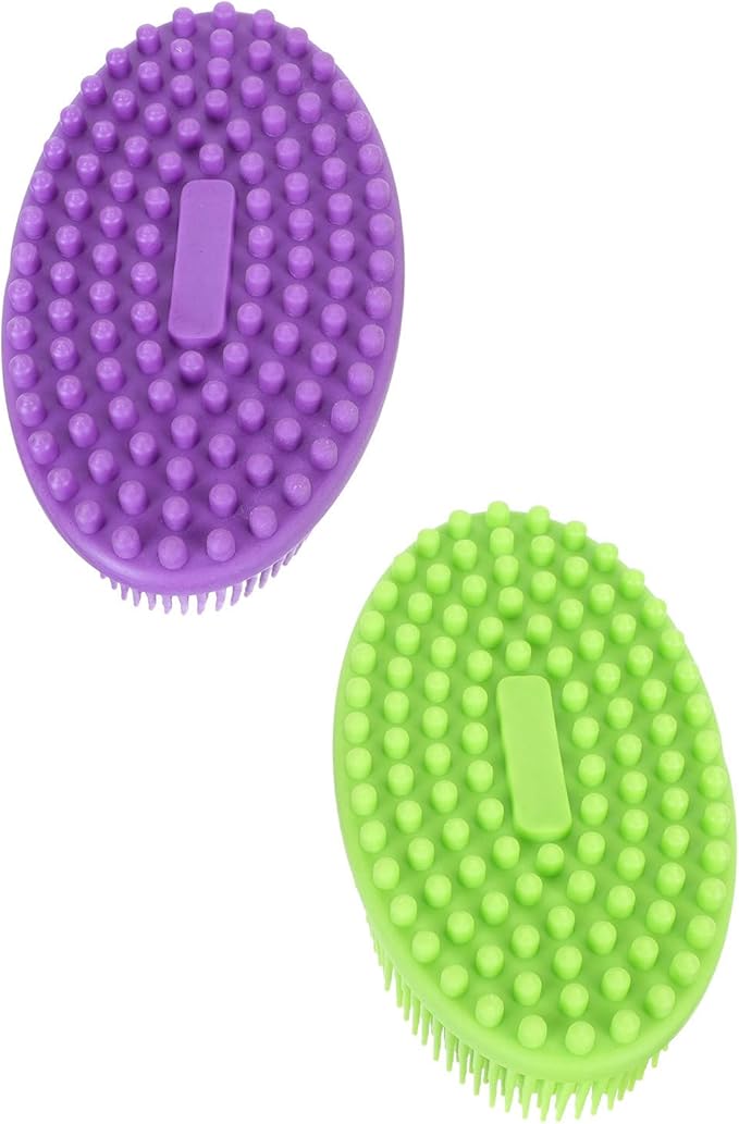 2Pcs Silicone Body Bathing Brush for Soft Bristles Multifunctional Massage and Cleaning Shower Scrubber Portable Lightweight Design for Gentle Skin Care